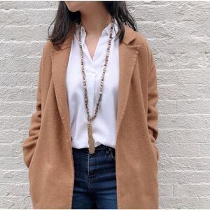 Amrita Singh Long Semi-Precious Chipped Stones Tassel Necklace